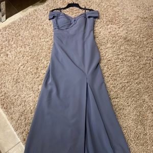 Aidan Maddox floor length crepe gown